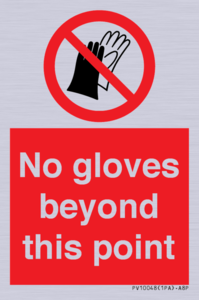 No gloves beyond this point